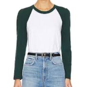 Veronica Beard Mason Long Sleeve Baseball Tee
